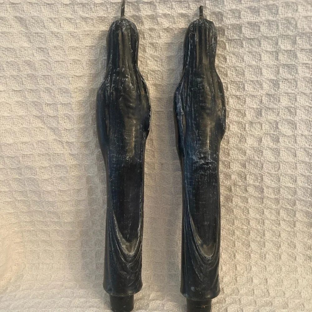 Vintage Robert Alan Candle Company 10” Grim Reaper Sculptured Taper Candles